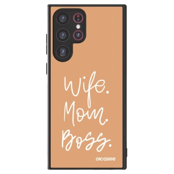 Picasee ULTIMATE CASE PowerShare für Samsung Galaxy S22 Ultra 5G - Boss Mama