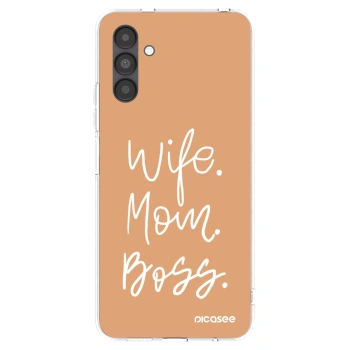 Picasee Samsung Galaxy A04s A047F Hülle - Transparentes Silikon - Boss Mama