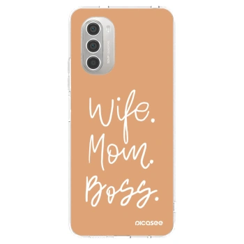 Picasee Motorola Moto G51 Hülle - Transparentes Silikon - Boss Mama