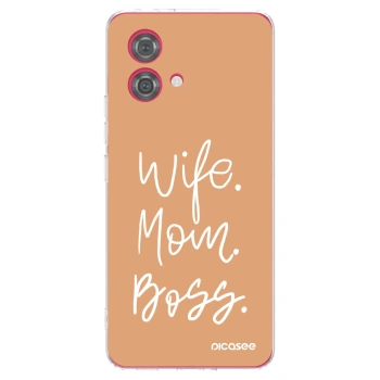 Picasee Motorola Moto G84 5G Hülle - Transparentes Silikon - Boss Mama