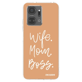 Picasee Honor X7a Hülle - Transparentes Silikon - Boss Mama