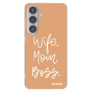 Picasee Samsung Galaxy S24 S921B 5G Hülle - Transparentes Silikon - Boss Mama