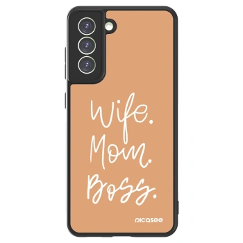 Picasee ULTIMATE CASE PowerShare für Samsung Galaxy S21 FE 5G - Boss Mama