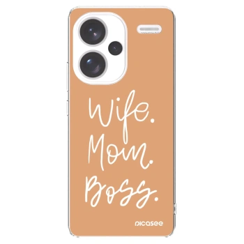 Picasee Xiaomi Redmi Note 13 Pro+ 5G Hülle - Transparentes Silikon - Boss Mama