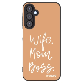 Picasee Samsung Galaxy A25 A256B 5G Hülle - Schwarzes Silikon - Boss Mama