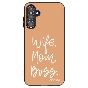 Picasee Samsung Galaxy A15 A155F 4G Hülle - Schwarzes Silikon - Boss Mama