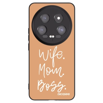 Picasee Xiaomi 14 Ultra Hülle - Schwarzes Silikon - Boss Mama