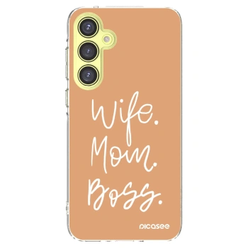 Picasee Samsung Galaxy A35 5G A356B Hülle - Transparentes Silikon - Boss Mama