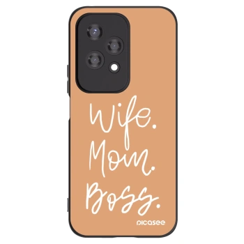 Picasee Honor 200 Lite Hülle - Schwarzes Silikon - Boss Mama