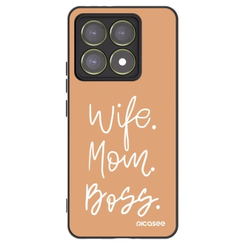 Picasee Xiaomi 14T Hülle - Schwarzes Silikon - Boss Mama