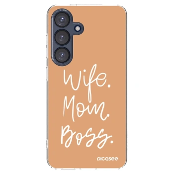 Picasee Samsung Galaxy S25 5G Hülle - Transparentes Silikon - Boss Mama