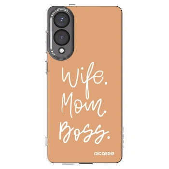 Picasee Samsung Galaxy S25 Edge 5G Hülle - Transparentes Silikon - Boss Mama