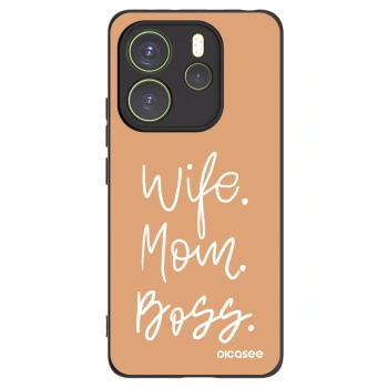 Picasee Xiaomi Redmi Note 14 4G Hülle - Schwarzes Silikon - Boss Mama