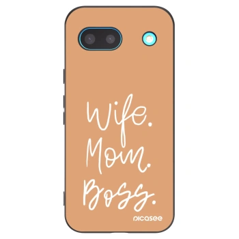 Picasee Google Pixel 8 Hülle - Schwarzes Silikon - Boss Mama