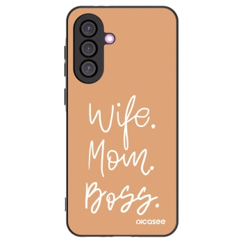 Picasee Samsung Galaxy A36 5G Hülle - Schwarzes Silikon - Boss Mama