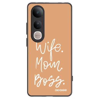 Picasee Vivo V50 Lite 5G Hülle - Schwarzes Silikon - Boss Mama