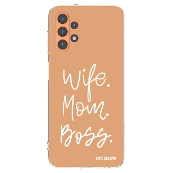 Picasee Samsung Galaxy A13 5G Hülle - Transparentes Silikon - Boss Mama