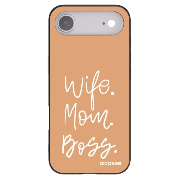 Picasee Apple iPhone Air Hülle - Schwarzes Silikon - Boss Mama