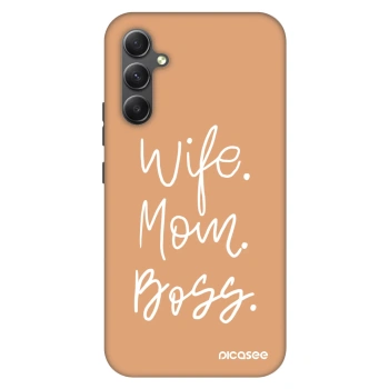 Hülle für Samsung Galaxy A34 5G A346B - Boss Mama