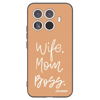 Picasee Xiaomi 15T Pro Hülle - Schwarzes Silikon - Boss Mama