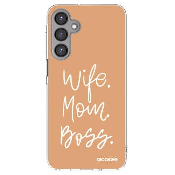 Picasee Samsung Galaxy A16 4G Hülle - Transparentes Silikon - Boss Mama