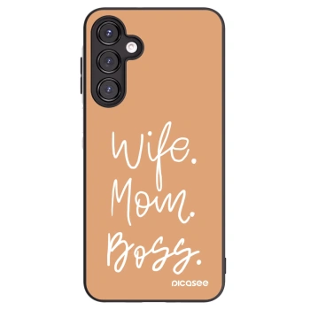 Picasee Samsung Galaxy A16 4G Hülle - Schwarzes Silikon - Boss Mama