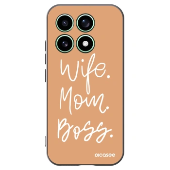 Picasee Xiaomi 17 Hülle - Schwarzes Silikon - Boss Mama