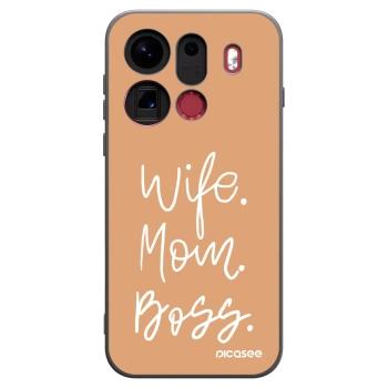 Picasee OPPO Find X9 Pro Hülle - Schwarzes Silikon - Boss Mama