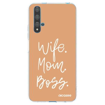 Picasee Huawei Nova 5T Hülle - Transparentes Silikon - Boss Mama