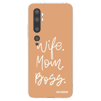 Picasee Xiaomi Mi Note 10 (Pro) Hülle - Transparentes Silikon - Boss Mama