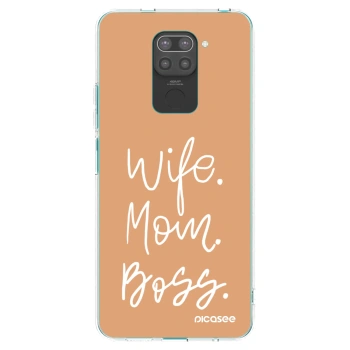 Picasee Xiaomi Redmi Note 9 Hülle - Schwarzes Silikon - Boss Mama