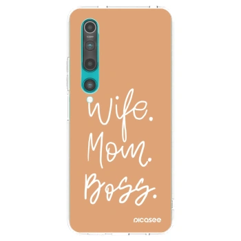 Picasee Xiaomi Mi 10 Hülle - Transparentes Silikon - Boss Mama