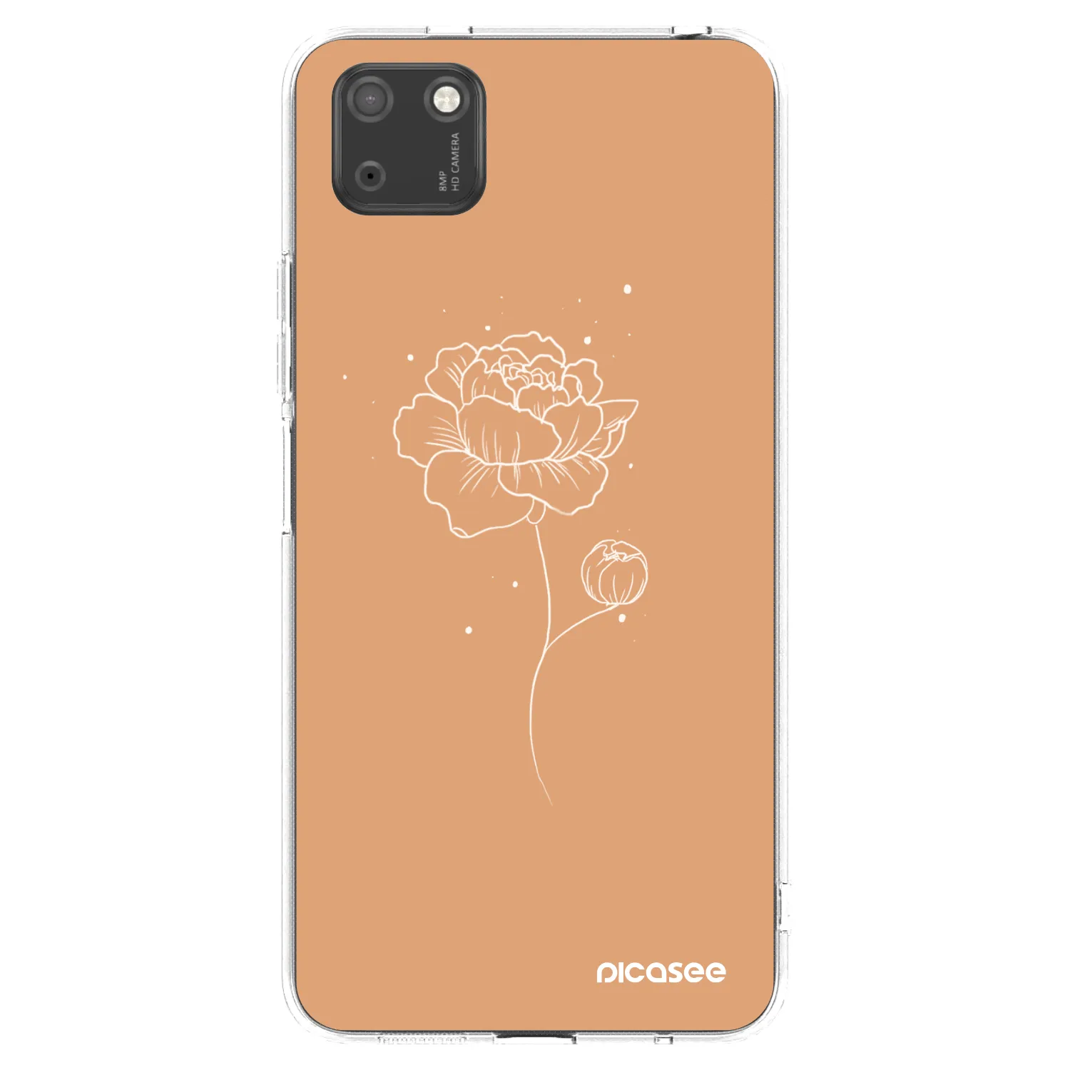 Picasee Huawei Y5P Hülle - Transparentes Silikon - Peonies