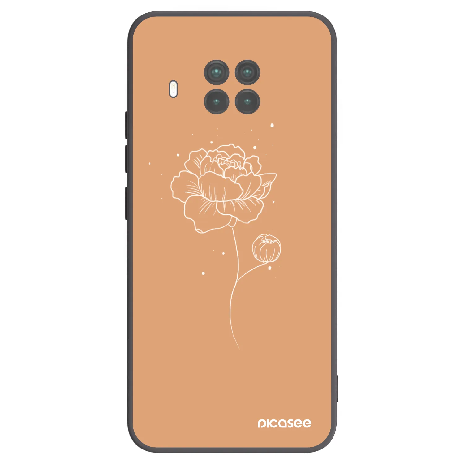Picasee Xiaomi Mi 10T Lite Hülle - Schwarzes Silikon - Peonies