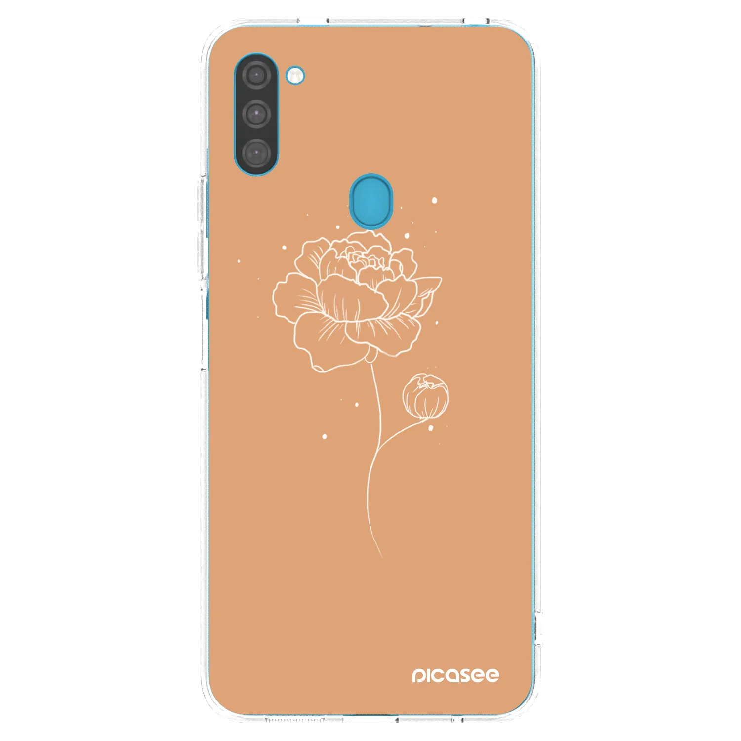 Picasee Samsung Galaxy M11 Hülle - Transparentes Silikon - Peonies