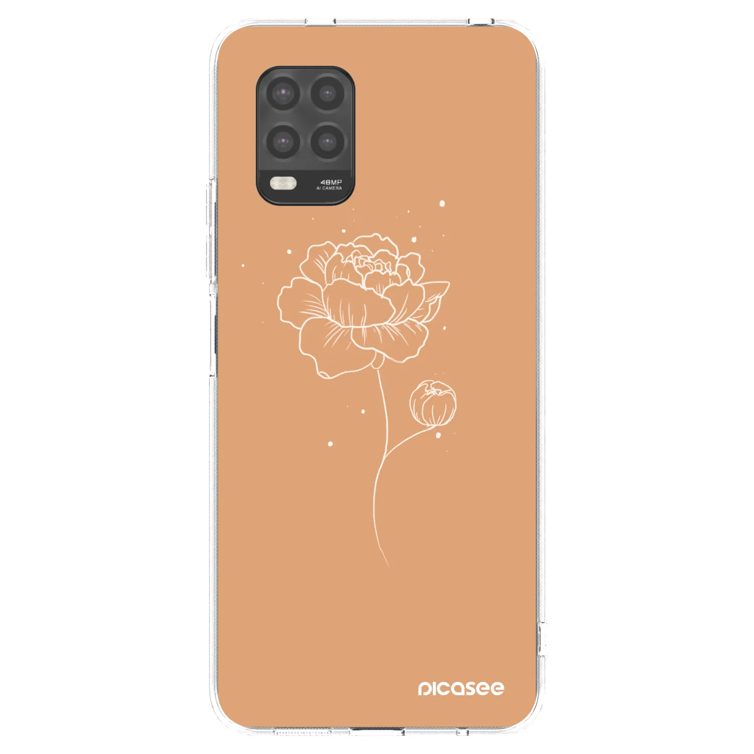 Picasee Xiaomi Mi 10 Lite Hülle - Transparentes Silikon - Peonies