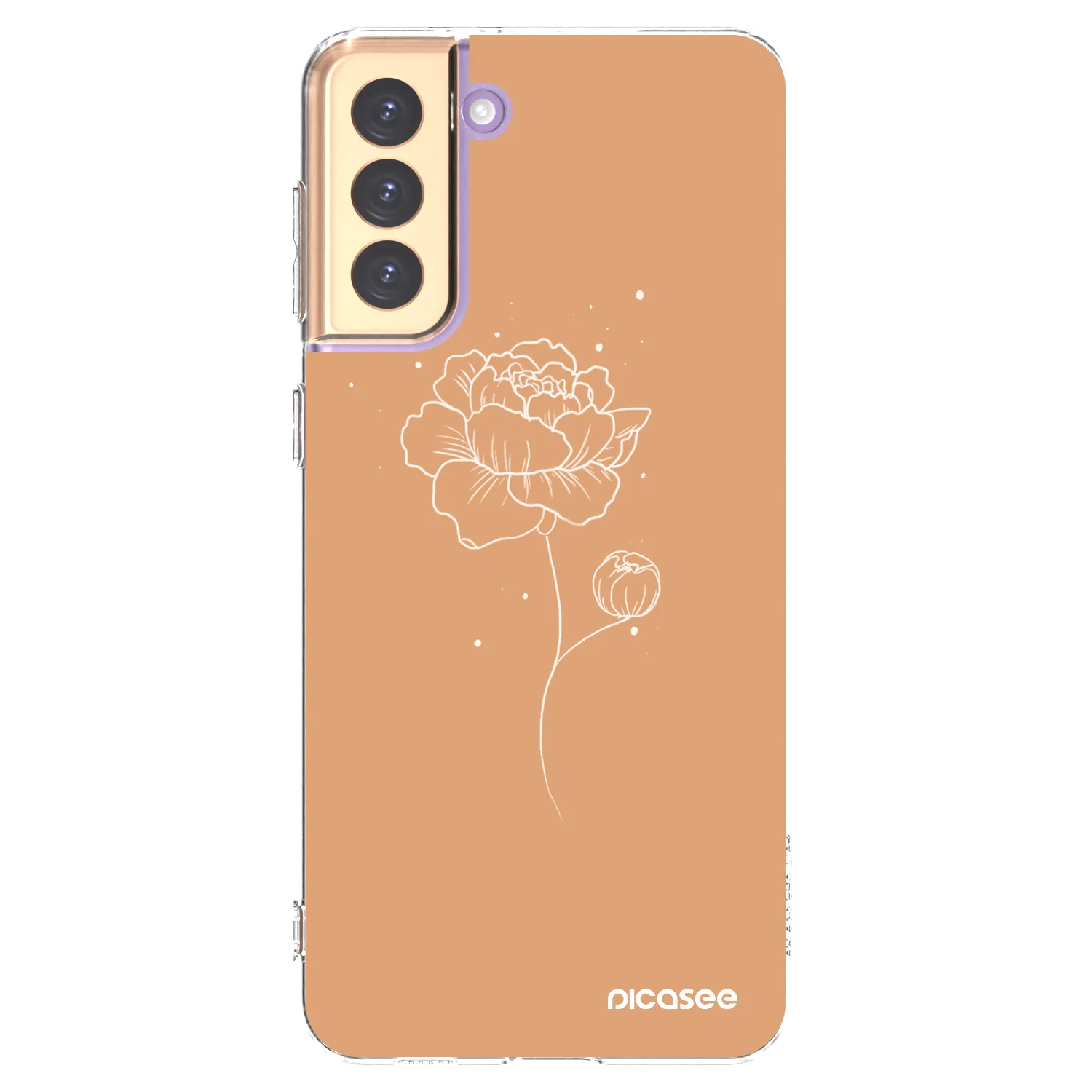 Picasee Samsung Galaxy S21+ 5G G996F Hülle - Transparentes Silikon - Peonies