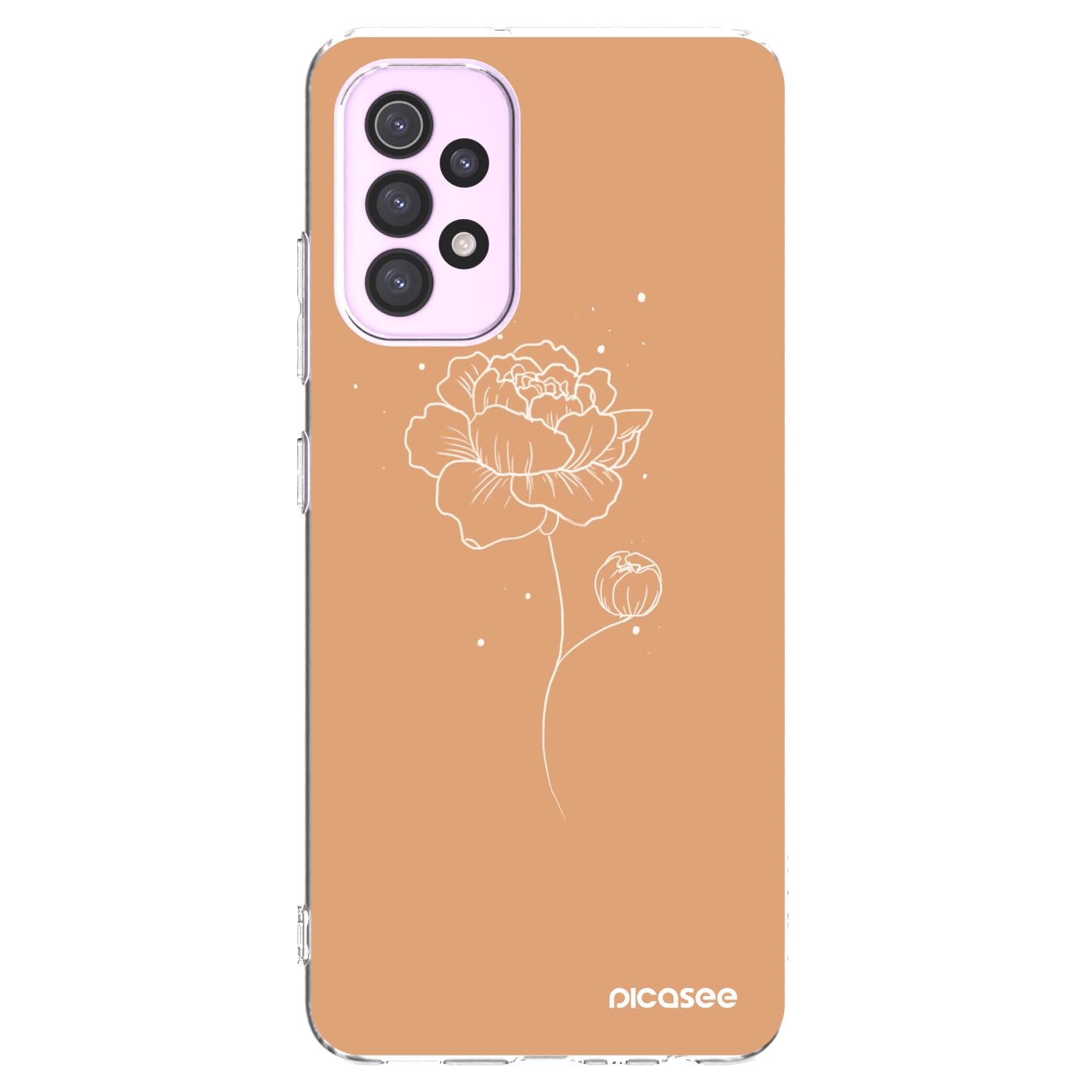 Picasee Samsung Galaxy A32 5G A326B Hülle - Transparentes Silikon - Peonies