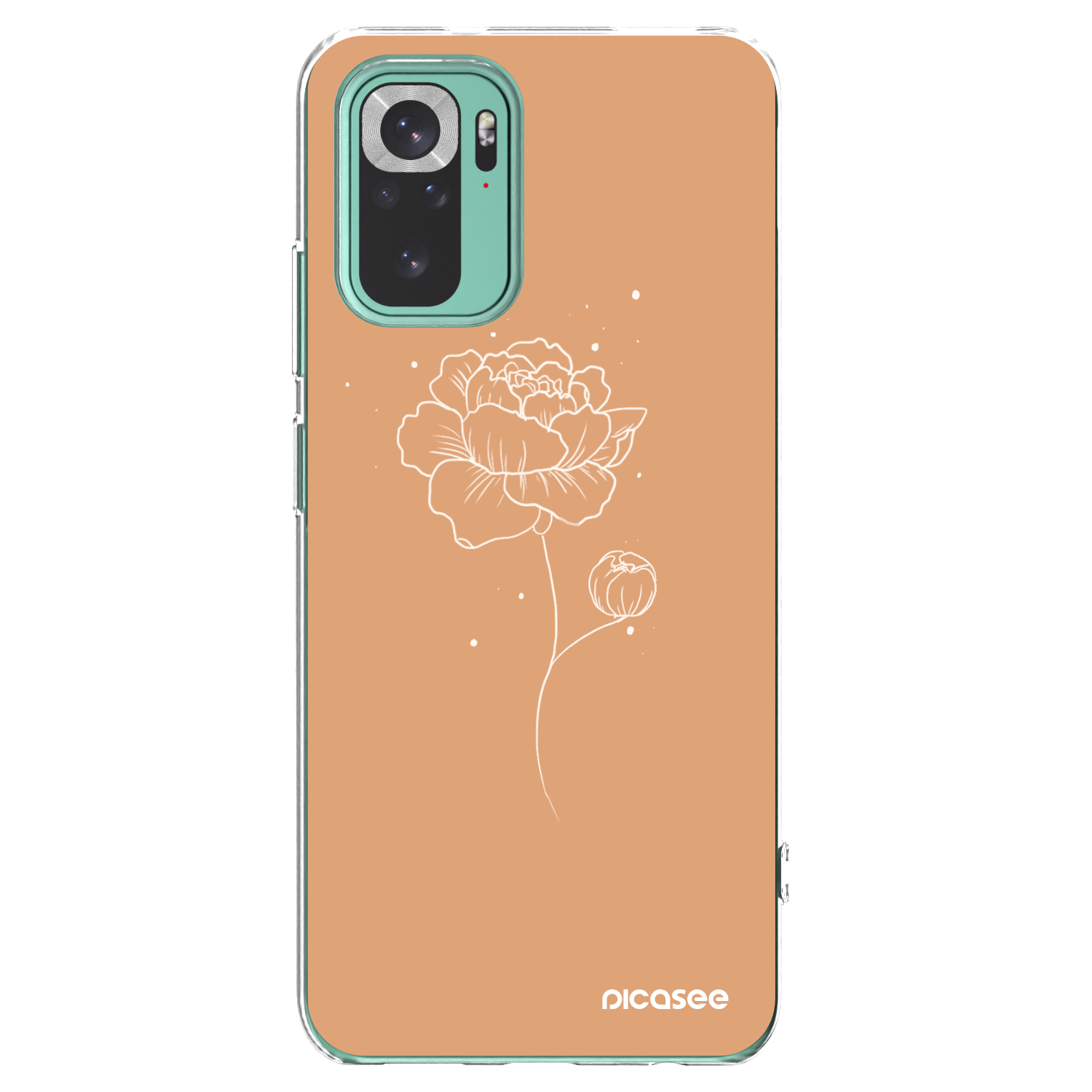 Picasee Xiaomi Redmi Note 10 Pro Hülle - Transparentes Silikon - Peonies