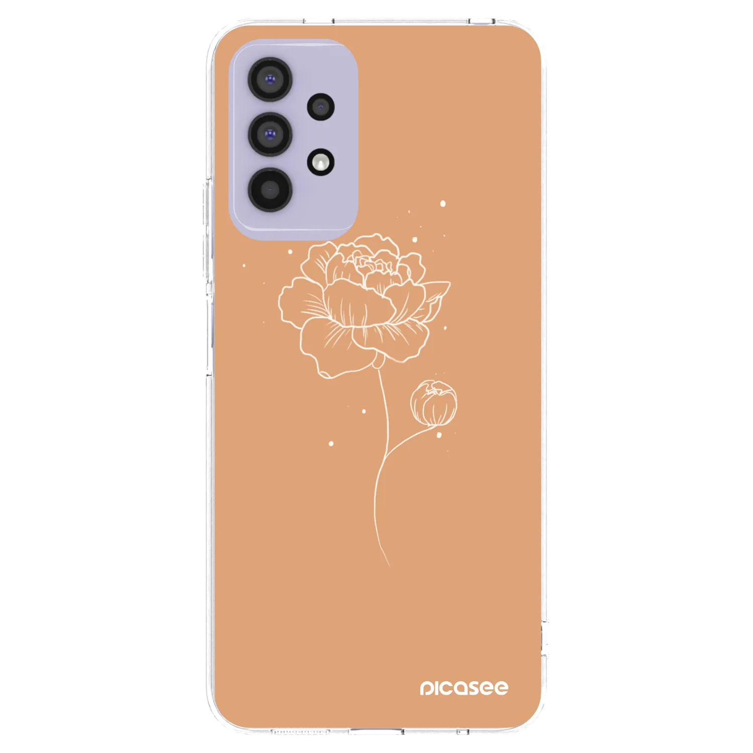 Picasee Samsung Galaxy A32 4G SM-A325F Hülle - Transparentes Silikon - Peonies