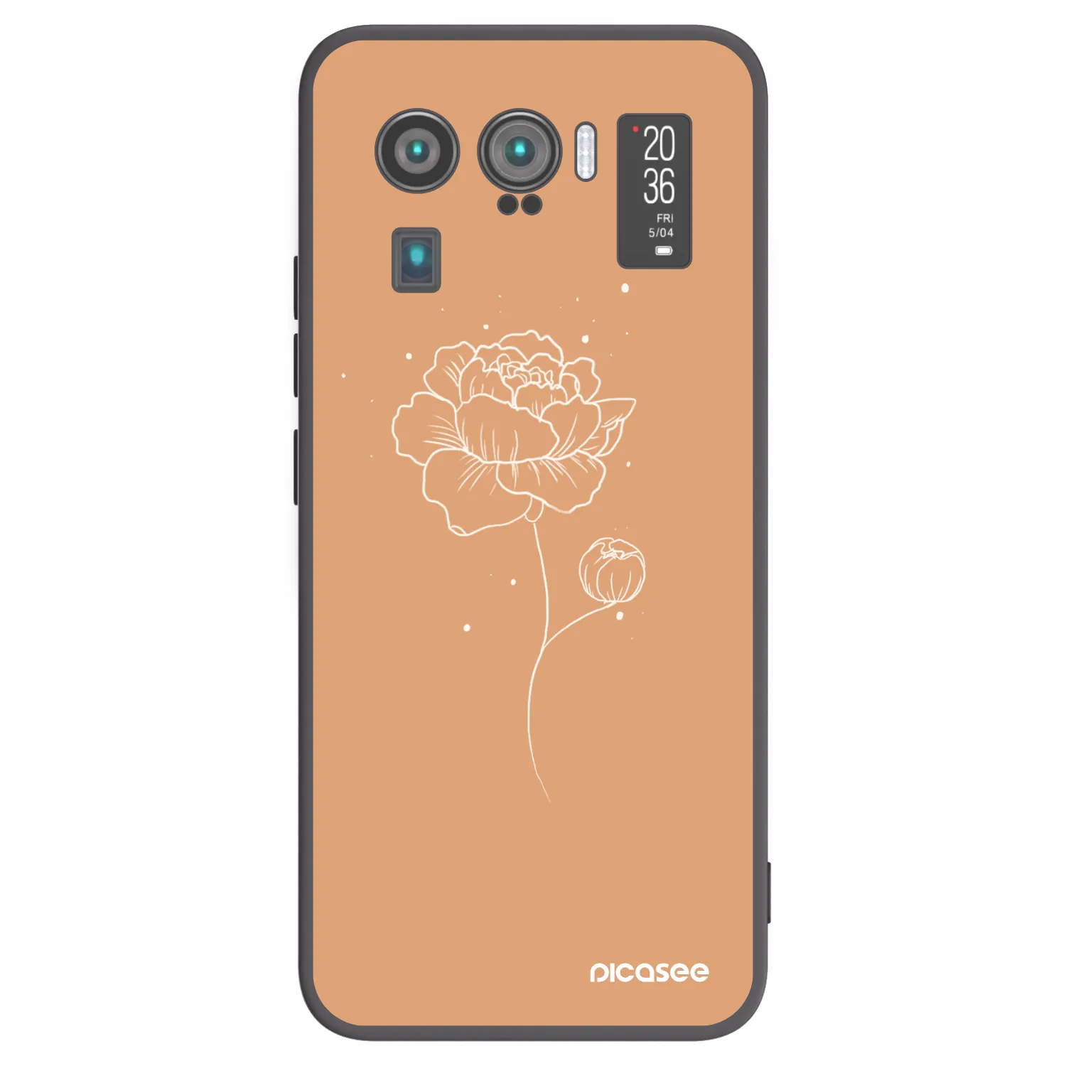 Picasee Xiaomi Mi 11 Ultra Hülle - Schwarzes Silikon - Peonies