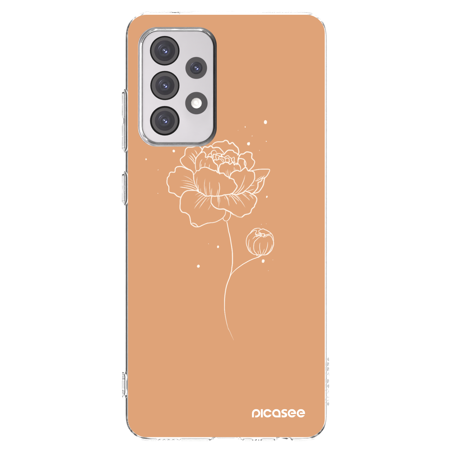 Picasee Samsung Galaxy A52s 5G A528B Hülle - Transparentes Silikon - Peonies