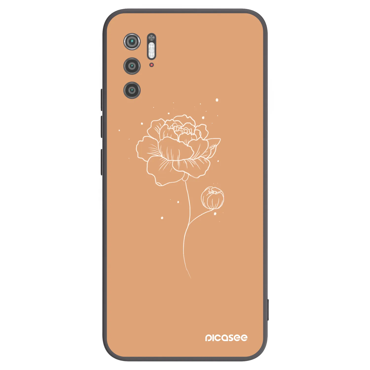 Picasee Xiaomi Poco M3 Pro 5G Hülle - Schwarzes Silikon - Peonies