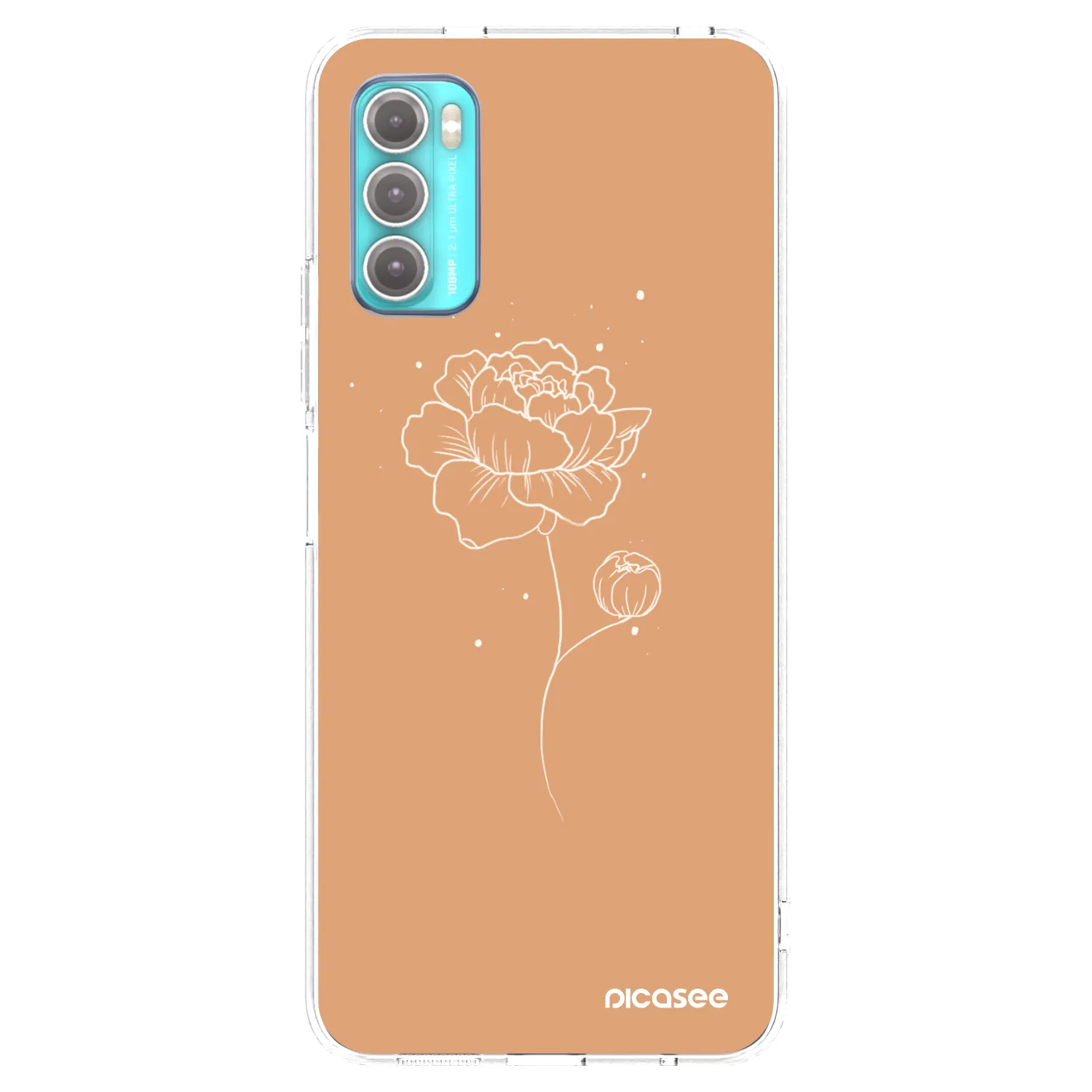Picasee Motorola Moto G60 Hülle - Transparentes Silikon - Peonies