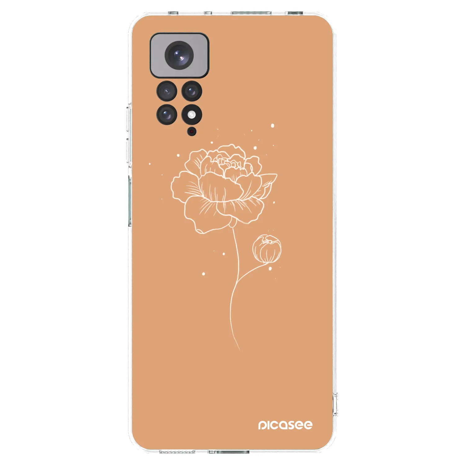 Picasee Xiaomi Redmi Note 11S 4G Hülle - Transparentes Silikon - Peonies
