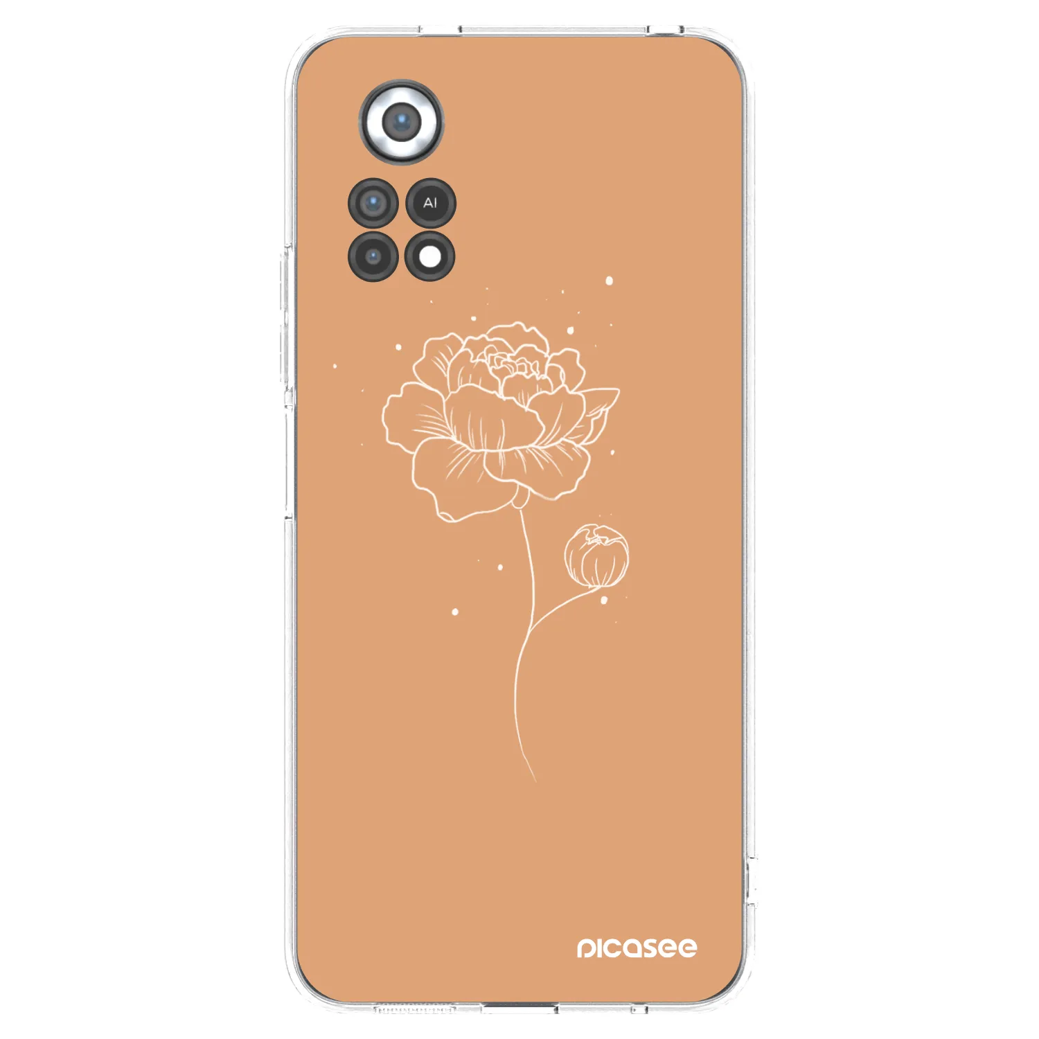 Picasee Xiaomi Poco X4 Pro 5G Hülle - Transparentes Silikon - Peonies