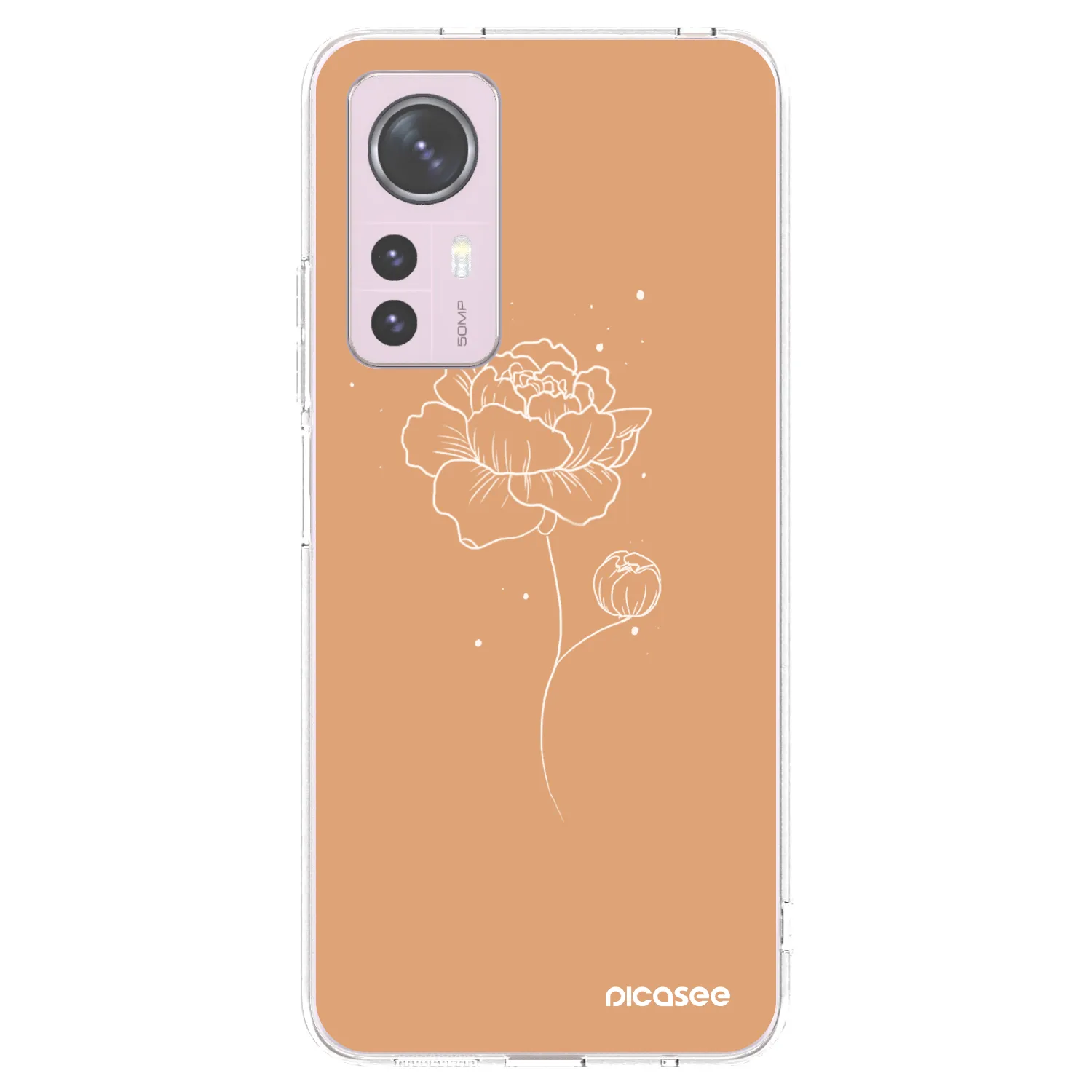Picasee Xiaomi 12 Hülle - Transparentes Silikon - Peonies