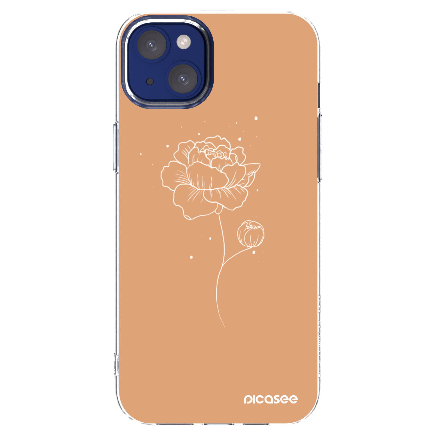 Picasee Apple iPhone 14 Plus Hülle - Transparentes Silikon - Peonies