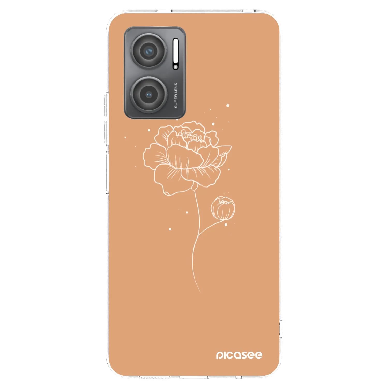 Picasee Xiaomi Redmi 10 5G Hülle - Transparentes Silikon - Peonies