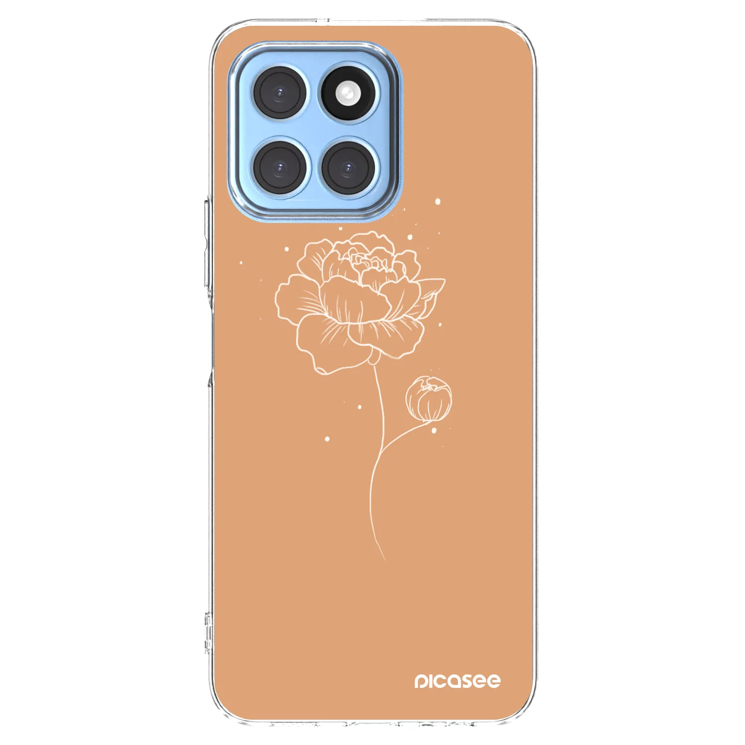 Picasee Honor X8 5G Hülle - Transparentes Silikon - Peonies